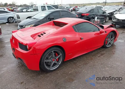 2015 Ferrari 458 Spider z USA, uszkodzony, nr VIN ZFF68NHA1F0211313